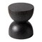 Leisuremod Sage Fiberstone Side Table, Half-Round Hourglass Design, Weatherproof, Fully Assembled SST16BL - alternate 2