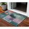 Homeroots 3' X 5' Green Copper And Purple Geometric Washable Indoor Outdoor Area Rug 604324 - alternate 1