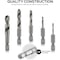 Neiko Stubby Drill Bit Set for Metal, 5 Piece 0.25 in Hex Shank 11402A - alternate 2