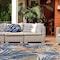 World Rug Gallery Tropical Leaves Indoor/Outdoor Area Rug 10 ft x 14 ft Multi 8012MULTI10X14 - alternate 1