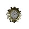Homeroots 19" Gold And Clear Mirrored Glass And Heavy Duty Plastic Silent Analog Sunburst Wall Clock 626354 - alternate 3