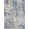 Homeroots 3' X 5' Denim Blue And Sky Blue Abstract Washable Indoor Outdoor Area Rug 587866 - alternate 2