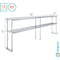 Amgood 12 in. x 96 in.  Stainless Steel Double Deck Over Shelf AMG DOS-1296 - alternate 2