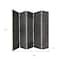 Homeroots 108" Gray Fabric And Wood Folding Five Panel Screen Room Divider 342736 - alternate 2