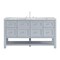 James Martin Vanities Breckenridge 60 in. Single Vanity, Serenity Blue, w/ 3 CM Carrara Marble Top 330-V60S-SRB-3CAR - alternate 1