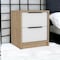 Homeroots 19" White Wood Two Drawer Nightstand 543654 - alternate 2