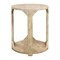 Homeroots 24" Natural Distressed Solid Wood Round Frame End Table With Shelf 605349 - alternate 2