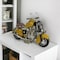 Homeroots 8" Yellow and Black Metal Hand Painted Model Motorcycle Tabletop Sculpture 489407 - alternate 2