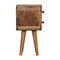 Homeroots 16" Brown Solid Wood Square Two Drawer Nightstand 651504 - alternate 2