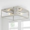 Jonathan Y Grayson 12" 2-Light Bohemian Farmhouse Iron/Glass LED Flush Mount, Nickel/Clear JYL9501D - alternate 2
