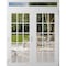 Vdomdoors Front Exterior Prehung Metal-Plastic Double Doors Clear Glass / MANUX 8151 White Silk / Office Comm MANUX8151DEXD-WS-W72xH80+16-RH-I - alternate 1