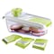 Brentwood Industries Mandollin Slicer with 5 Cup Container and 4 Interchangeable Stainless Steel Blades Green KA-5040G - alternate 1