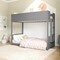 Flash Furniture Dallas Bunk Bed Twin Over Twin, Convertible Solid Wood Bunk Bed Frame w/Ladder, Gray MG-0900-30-TTB-GY-GG - alternate 2