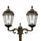 Gama Sonic Royal Bulb Solar Lamp Post, GS Solar Light Bulb, Double Lamps, Weathered Bronze 98B302 - alternate 2