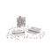 Global Door Controls 3.5 in. x 3.5 in. Spring Full Mortise Square Corner Door Hinge with Fixed Pin - Pack of 3 CPS3535-US15-3 - alternate 2