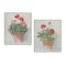 Homeroots Set of Two White Brown And Red Flower Framed Art, 2PK 516366 - alternate 2