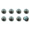 Homeroots Set of Eight Turquoise And Red Geometric Ceramic Drawer Pull Knobs, 8PK 332350 - alternate 2