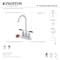Kingston Brass Double-Handle 4" Centerset High-Arc Bar Faucet, Brushed Nickel FB8498CKL - alternate 2