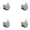 Service Caster 2.375 Inch MRI Safe Casters with Brakes, 3/8 Inch Threaded Stem, Set of 4 -SCC, 4PK SCC-TS02S60-TPR-GRY-B-381634-MRI-4 - alternate 1