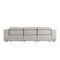 Homeroots 107" Light Gray Italian Leather Reclining Metal USB Sofa 720281 - alternate 3