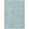 Homeroots 3' X 5' Teal Blue And Ivory Abstract Washable Indoor Outdoor Area Rug 594959 - alternate 3