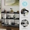 Martha Stewart Emmett 3 Shelf 35in.H Storage Display Unit Bookcase w/Oil Rubbed Brnz Metal Frame in Blk Wood Grain JN-2542B3-BK-BK-MS - alternate 3