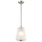 Nuvo Lune, Mini Pendant, Brushed Nickel Finish, Etched White Glass 60/8227 - alternate 2