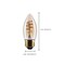 Satco 5.5 Watt C11 LED 2000K CCT Medium Base Clear Glass Amber Coil Filament Dimmable 120 Volt S14223 - alternate 2