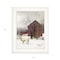 Homeroots Winter Coat 1 White Framed Print Wall Art 407300 - alternate 2
