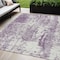 Homeroots 5' X 8' Lavender And Ivory Abstract Washable Indoor Outdoor Area Rug 612954 - alternate 1