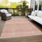 Homeroots 5' X 8' Salmon And Ivory Chevron Washable Indoor Outdoor Area Rug 612293 - alternate 3
