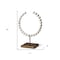 Homeroots 16" White and Gold Wood and Metal Modern Abstract Tabletop Sculpture 392494 - alternate 2