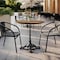 Flash Furniture Commercial All-Weather 31.25" Natural HPL Tabletop-Black Bistro Base ST-RD31-NAT-SDAT2222-GG - alternate 2