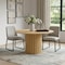 Homeroots 52" Brown Solid Wood Pedestal Base Round Top Dining Table 720988 - alternate 2