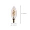Satco 3.5 Watt C11 LED 2000K CCT Candelabra Base Clear Glass Amber Coil Filament Dimmable 120 Volt S14218 - alternate 2