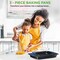 Nutrichef 3-Piece Baking Pan Set, Gray NCRL3SGRY - alternate 2