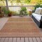 Homeroots 3' X 5' Orange And Ivory Chevron Washable Indoor Outdoor Area Rug 612286 - alternate 2