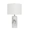 Homeroots 24" White And Black Concrete Table Lamp With White Drum Shade 643371 - alternate 2