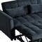 Homeroots 73" Black Velvet Sleeper Sleeper Reclining Sofa With Toss Pillows 721465 - alternate 2