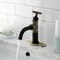 Kingston Brass One-Handle 1-Hole Bathroom Faucet with Deck Plate and Push Pop-Up Drain KSD2823CG - alternate 2