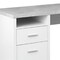 Homeroots 78" Gray and Silver L Shape Computer Desk With Two Drawers 333446 - alternate 2