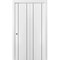 Sartodoors Sliding Closet Bi-fold Doors, Planum 0017 White Silk and Aluminum Strips, Sturdy Tracks Moldings Tr PLANUM0017BF-WS-36 x 96 (2* 18x96) - alternate 1