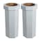 Happimess Fleur 25-Gallon Disposable Corrugated Cardboard Event Trash Can and Recycling Bin, Fog Gray, 2PK HPM1300C-SET2 - alternate 2