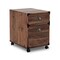 Homeroots 22" Walnut Wood Two Drawers Rolling Filing Cabinet 568324 - alternate 3