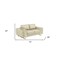 Homeroots 72in Beige And Gold Genuine Leather Loveseat 518566 - alternate 3