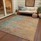Homeroots 8' X 10' Teal Blue Abstract Washable Indoor Outdoor Area Rug 608834 - alternate 2