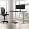 We'Re It Electric Sit Stand Desk, 46.25 H, 24 W X Laminate wood, metal, Brushed Silver, Burnt Strand VL22BS7224-6307 - alternate 3