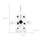 Homeroots Black Sputnik Multi Light Frosted Metal and Glass Dimmable Chandelier With White Shades 611366 - alternate 2