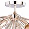 Vaxcel Estelle 3-Light 17 in W Polished Nickel Mid-Century Modern Sputnik Semi Flush Ceiling Fixture C0163R - alternate 2