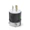 Leviton Locking Plug, L5-20P, 20 A, 125V AC, Single Phase, 2 Pole, Screw Terminals, Black, White 2311-PLC - alternate 1